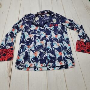 Anthropologie Cornelia o'Donovan sweet dreams horse flannel pajama top